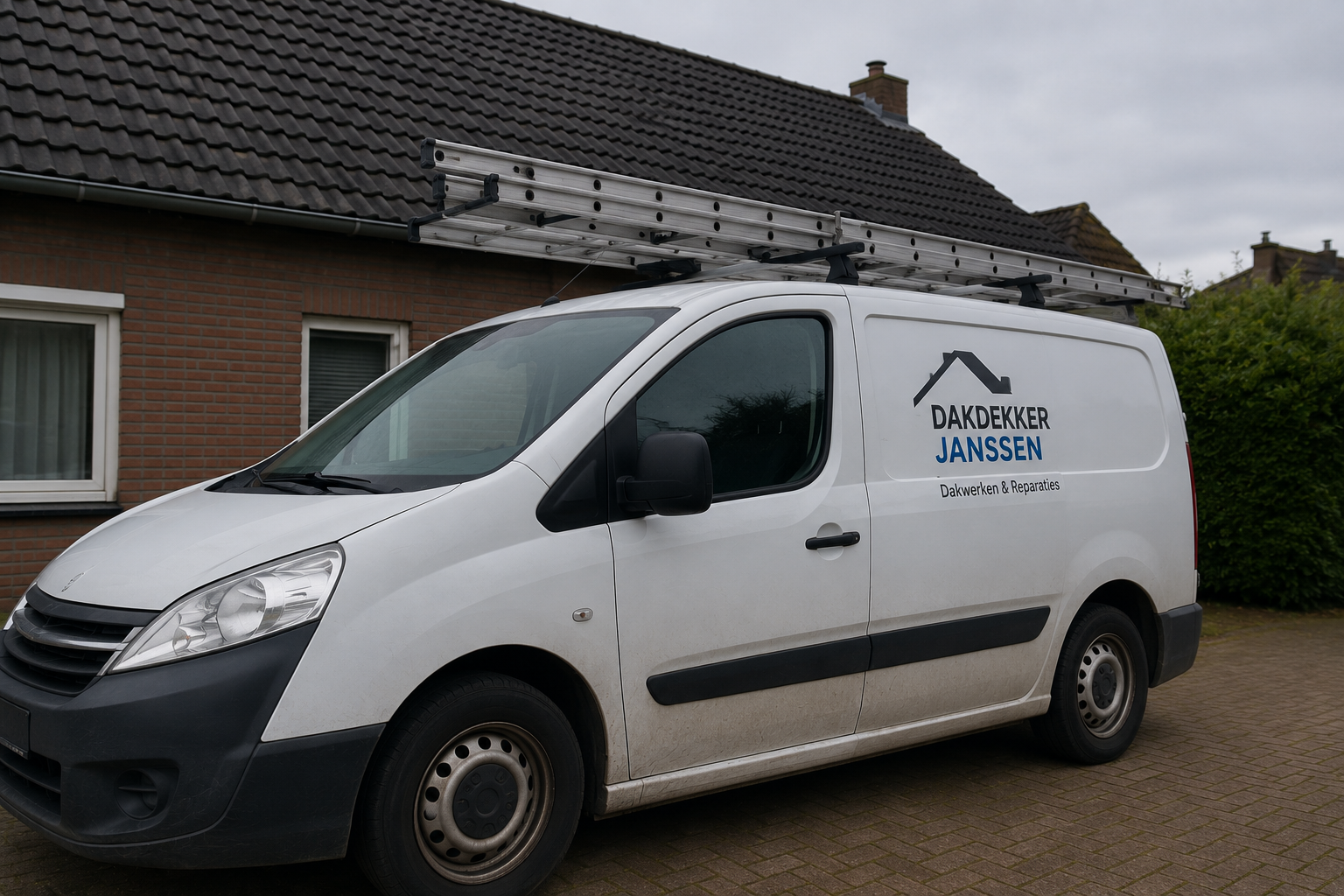 Dakdekker Janssen bestelbusje